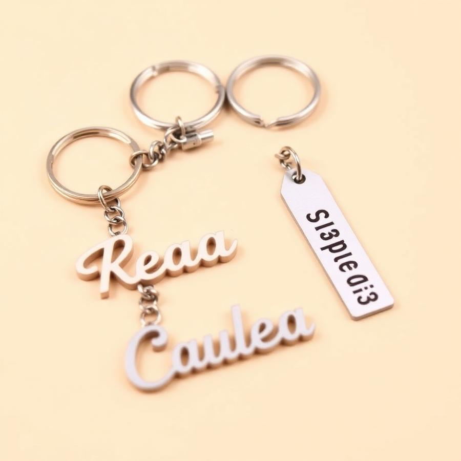 Personalised 3D printed name keyrings